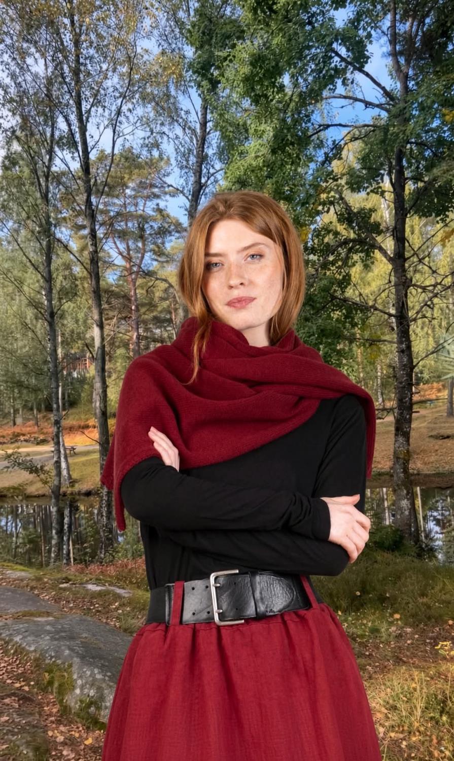 Olars Ulla ullskjerf - Solo rød