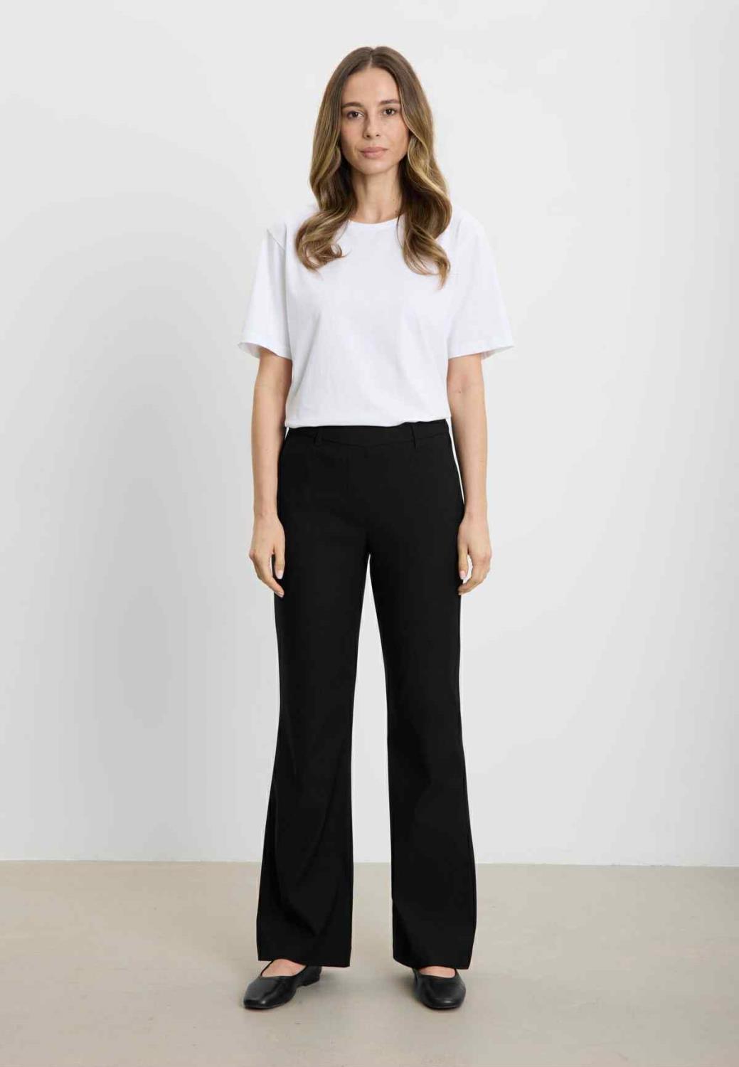 Laurie bukse Zina Flare Regular ML - sort bootleg